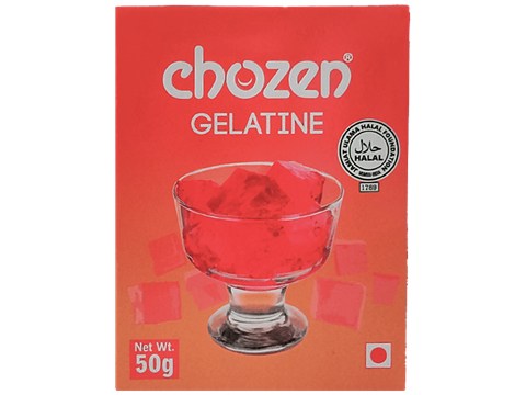 CHOZEN Gelatine - Translucent, Thickening Agent, For Making Jelly, Puddings, 50 g