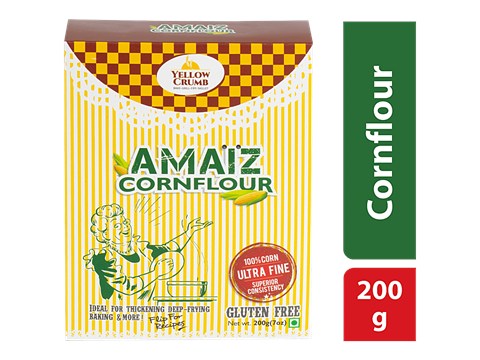 Yellow Crumb Amaiz Cornflour - Ultra Fine, Gluten-free, 200 g