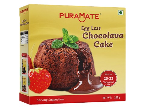 Puramate Egg Less Chocolava Cake, 225 g