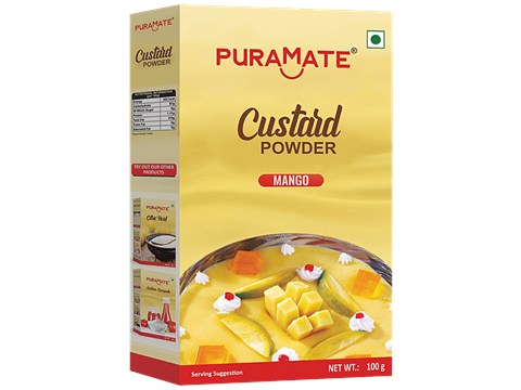 Puramate Custard Powder - Mango, 100 g