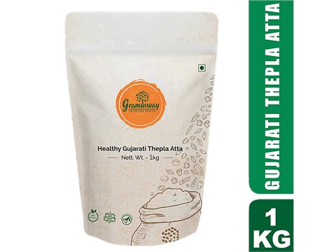 Graminway Healthy Gujarati Thepla Atta - Spices Blended, Whole Wheat Flour, Authentic Taste, 1 kg