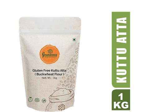 Graminway Kuttu Atta / Buckwheat Flour - Healthy Alternative To Wheat Flour, For Chapatis, Parantha, Puri, 1 kg