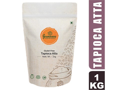 Graminway Tapioca Atta - Gluten Free, Fibre Rich, Aids In Diabetes Management, 1 kg