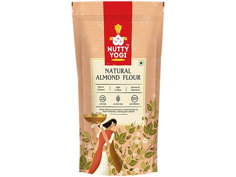 Nutty Yogi Almond Flour With Skin - Rich In Vitamin, Fibre & Calcium, Keto Friendly, No Preservatives, 300 g