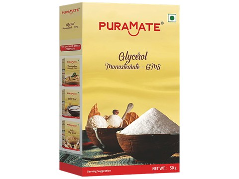 Puramate Glycerol Monostearate Powder - Anti-Caking Agent, Thick, 50 g