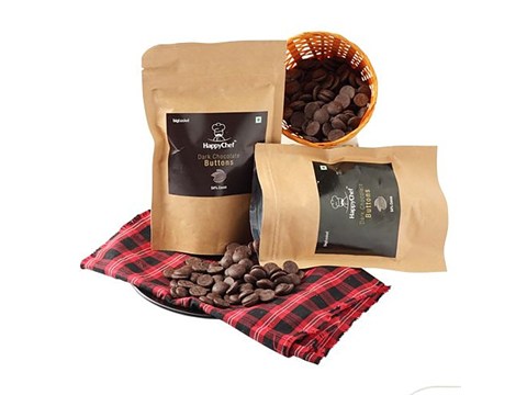 HappyChef Dark Chocolate Buttons, 100 g