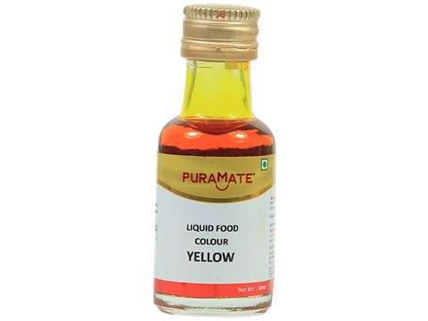 Puramate Liquid Food Colour - Yellow, 30 ml