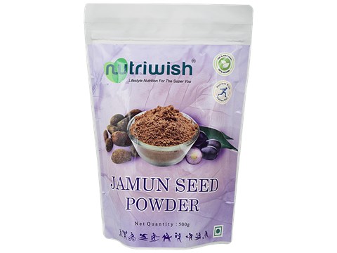 Nutriwish Jamun Seed Powder - Manages Diabetes & Obesity, 500 g