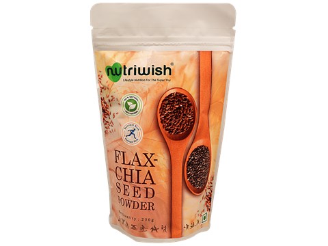 Nutriwish Flax-Chia Seed Powder - Rich Source Of Energy, Fibre & Protein, 250 g