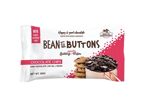 Bean to Buttons Baking Chocolate Chips, 200 g