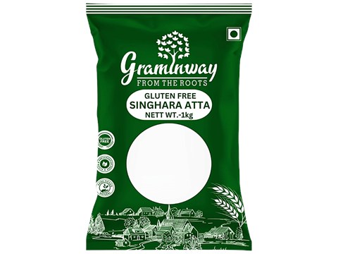 Graminway Singhara Atta - Gluten Free, Iron Calcium Rich, Low Cholesterol, For Breads, Puri, 1 kg