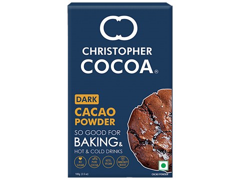 Christopher Cocoa Dark Cocoa Powder - Unsweetened, 100 g