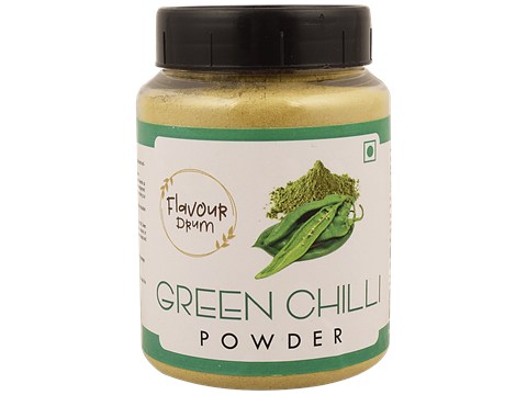 Flavour Drum Green Chilli Powder - Organic & Preservatives Free, 200 g