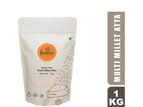 Graminway Multi-Millets Atta -  5 Grains, Gluten Free, For A Healthy Lifestyle, 1 kg