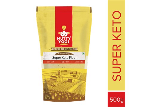 Nutty Yogi Super Keto Flour - High In Fibre, Protein & Minerals, Gluten Free, 500 g