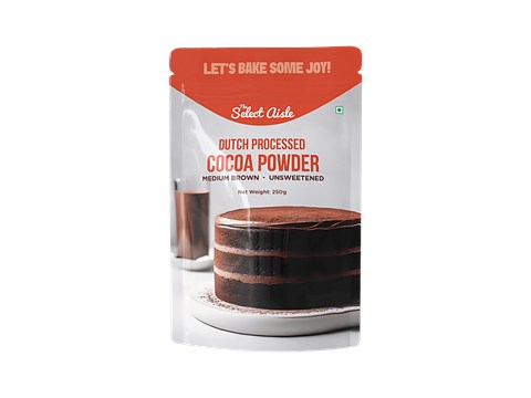 The Select Aisle Dutch Processed Baking Cocoa Powder - Medium Brown, Rich, For Brownies, 250 g