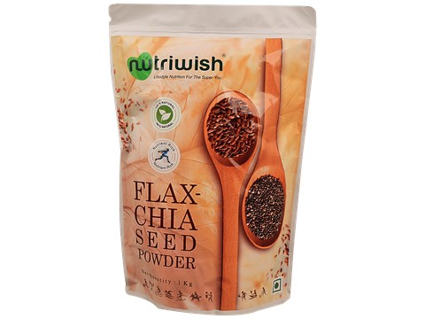 Nutriwish Flax-Chia Seed Powder - Rich Source Of Energy, Fibre & Protein, 1 kg