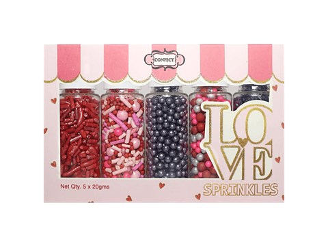Confect Love Fusion Mashup Sprinkles - For Baking, Vegetarian & Gluten Free, 100 g