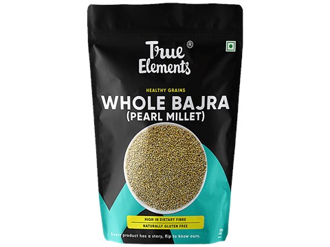 True Elements Pearl Milltet/Whole Bajra - High In Dietary Fibre, 1 kg