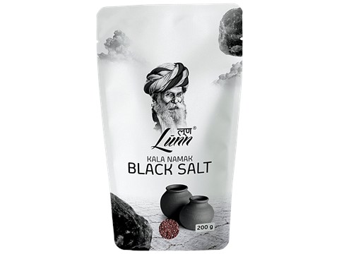 Lunn Black Salt - Fine Grain, 200 g