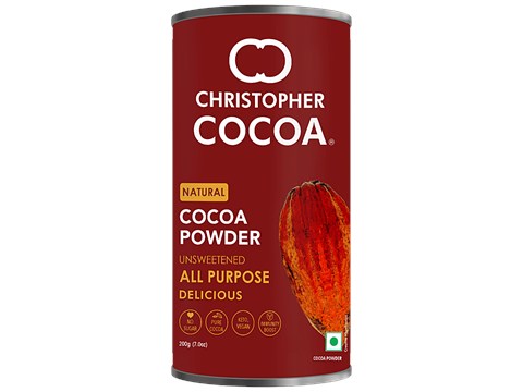 Christopher Cocoa Natural Cocoa Powder - Unsweetened, 200 g