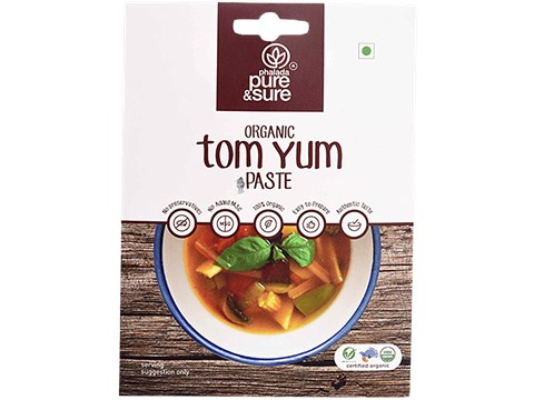 Phalada Pure & Sure Organic Tom Yum Paste - Authentic, Fresh, No Preservatives, 50 g