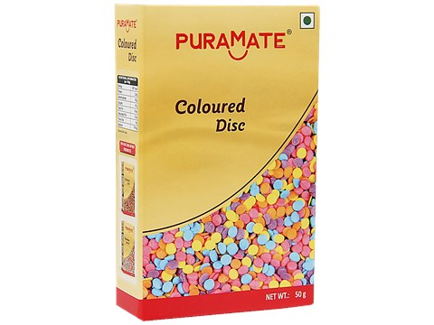 Puramate Coloured Discs - Used For Garnishing, 50 g