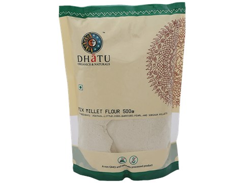 Dhatu Organics & Naturals Organic Mixed Millet Flour, 500 g