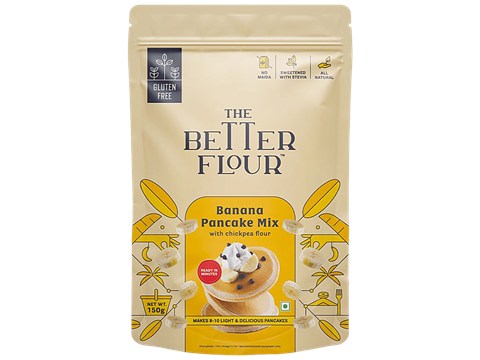 The Better Flour Banana Pancake Mix - With Chickpea Flour, 150 g