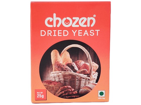 CHOZEN Dried Yeast - Multipurpose Fermenting Agent, For Baking, Cooking Use, 25 g