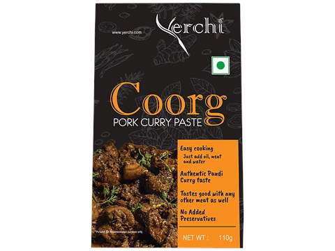 Yerchi Coorg Pork Curry Paste - Authentic Flavour, No Added Preservatives, 110 g