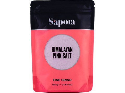 Sapora Himalayan Pink Salt Fine Grind, 400 g