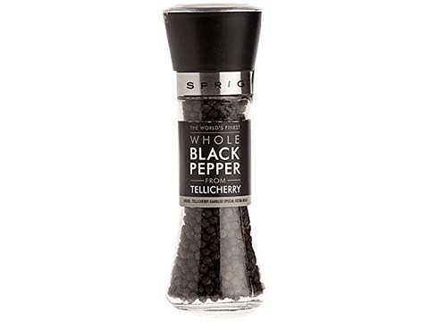 Sprig Gourmet Black Pepper Grinder - World's Finest, Tellicherry Garbled Seasoning, 100 g