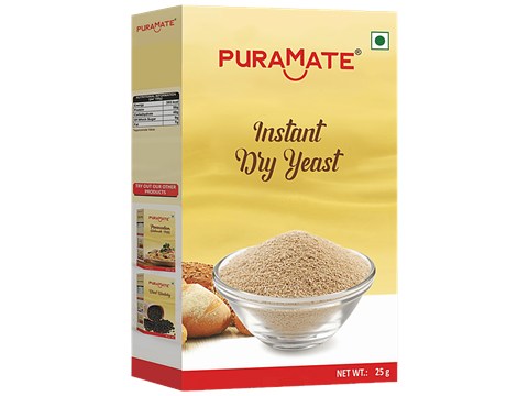 Puramate Instant Dry Yeast - Makes Bread Soft & Fluffy, 25 g