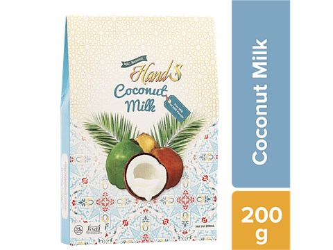 HandS Coconut Milk - 18% Fat, Natural & Real Taste, 200 ml