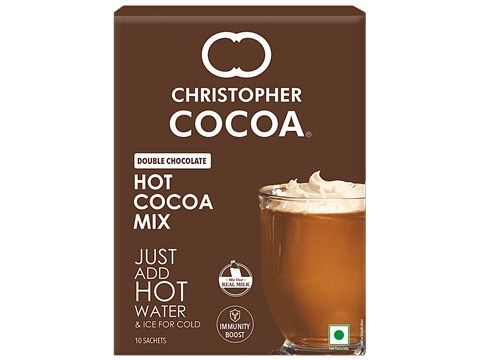 Christopher Cocoa Double Chocolate Hot Cocoa Powder Mix, 250 g