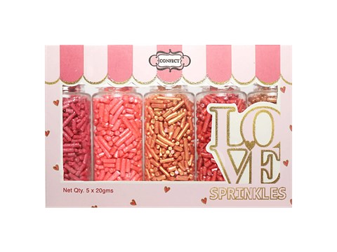 Confect Vermicelli Sprinkles - Love, For Baking, Vegetarian & Gluten Free, 100 g