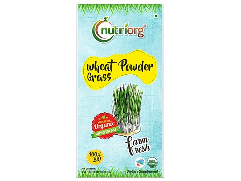 Nutriorg Certified Organic Wheatgrass Powder, 100 g