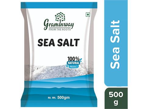 Graminway Sea Salt - Natural Minerals Rich Seasoning, Chemical Free, Enhances Taste & Flavour, 500 g