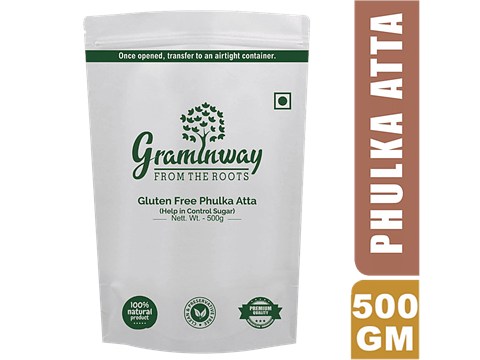 Graminway Phulka Atta - Gluten Free, Help in Controlling Blood Sugar, For Chapati Parantha, 500 g
