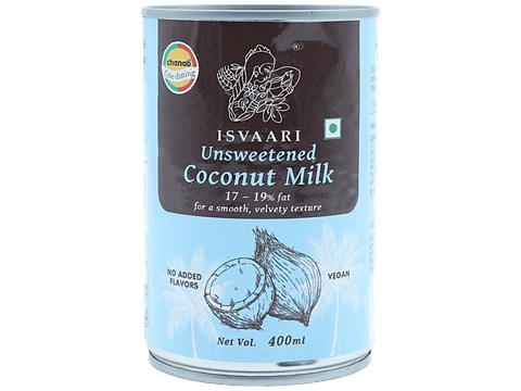 Isvaari Unsweetened Coconut Milk, 400 ml