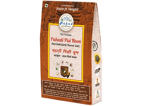 Pahad Ki Sanjeevni Red Chilli Garlic Flavour Salt/Pahadi Pisi Noon, 100 g