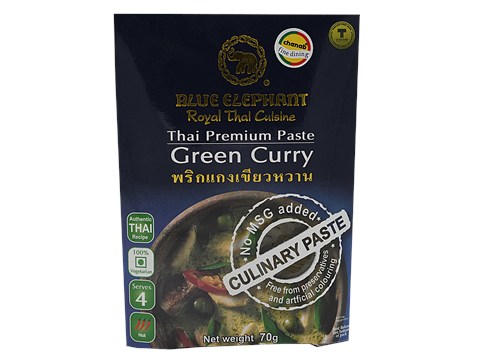 Blue Elephant Royal Thai Cuisine Premium Paste Green Curry - No Preservatives, 70 g