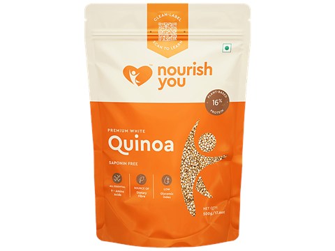 Nourish you Premium White Quinoa Grain - Gluten Free, 500 g