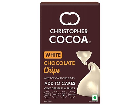 Christopher Cocoa White Chocolate Choco Chips, 200 g