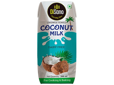 Disano Unsweetened Coconut Milk, 200 ml