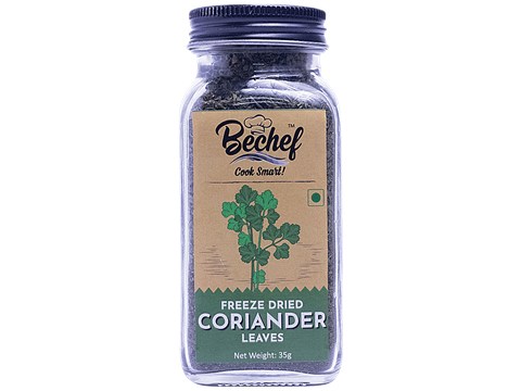 Bechef Coriander Leaves - Freeze-dried, For Seasoning, Enhances Taste & Flavour, 35 g