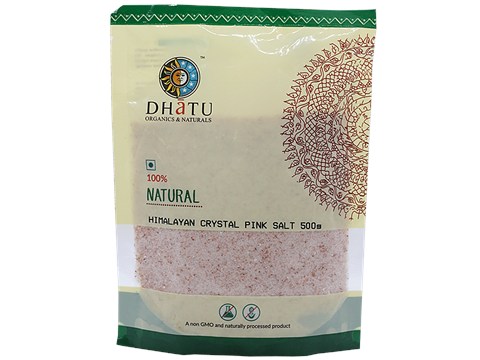Dhatu Organics & Naturals Himalayan Crystal Pink Salt, 500 g