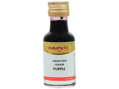 Puramate Liquid Food Colour - Purple, 30 ml