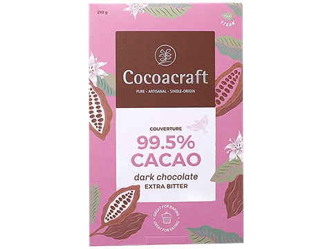 Cocoacraft Dark Chocolate - 99.5% Cacao Couverture, 210 g